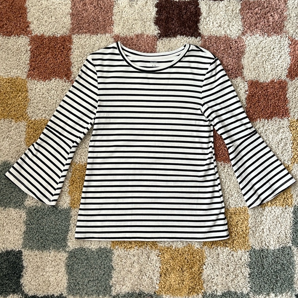 Only Navy Striped Top